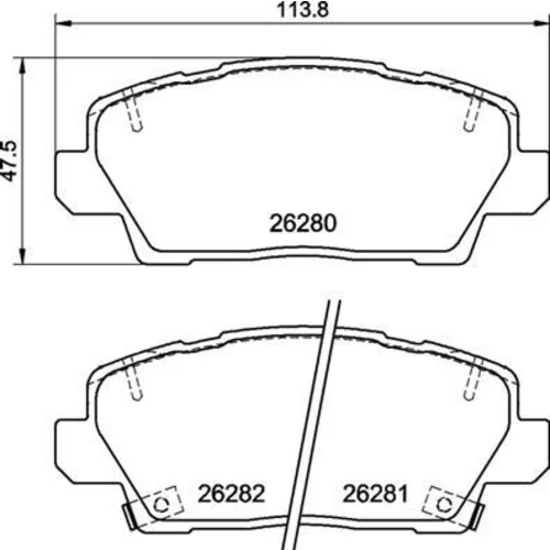 Sada brzdových platničiek kotúčovej brzdy BREMBO P 30 125