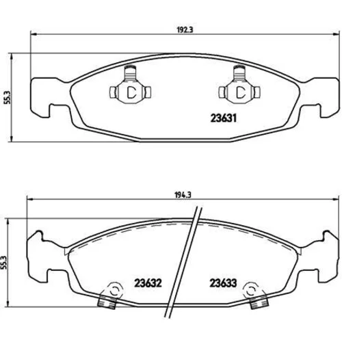 Sada brzdových platničiek kotúčovej brzdy BREMBO P 37 005