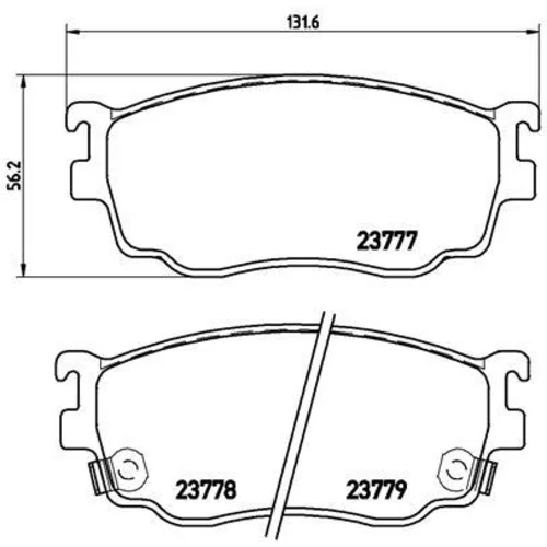 Sada brzdových platničiek kotúčovej brzdy BREMBO P 49 026