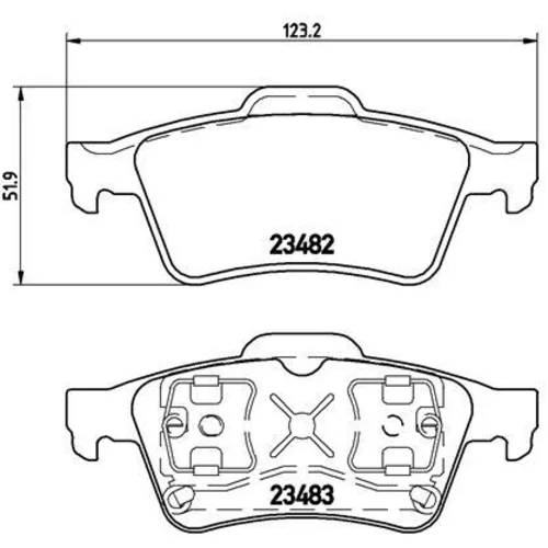 Sada brzdových platničiek kotúčovej brzdy BREMBO P 59 044