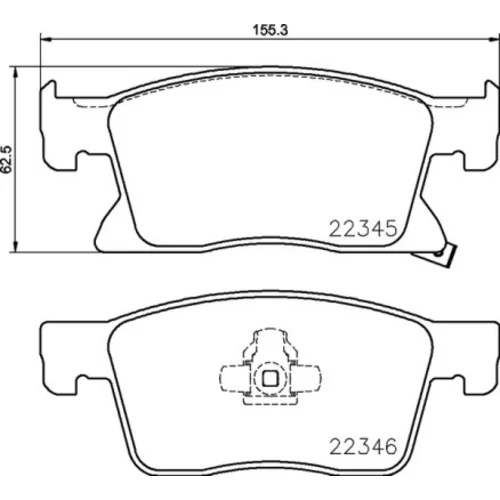 Sada brzdových platničiek kotúčovej brzdy BREMBO P 59 091