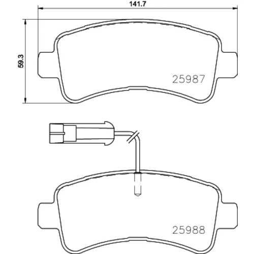 Sada brzdových platničiek kotúčovej brzdy BREMBO P 61 130