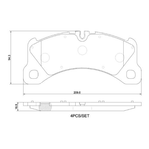 Sada brzdových platničiek kotúčovej brzdy BREMBO P 65 047