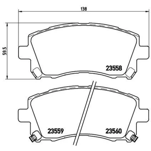 Sada brzdových platničiek kotúčovej brzdy BREMBO P 78 010