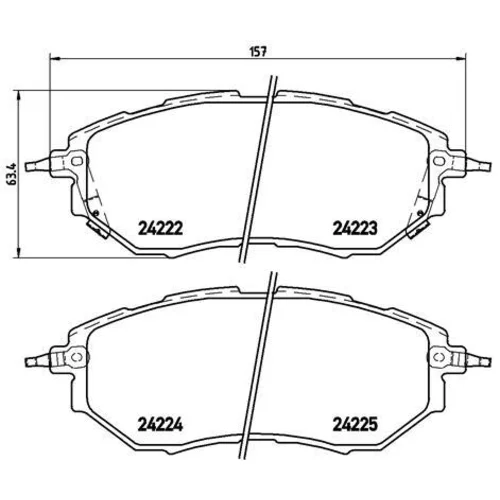 Sada brzdových platničiek kotúčovej brzdy BREMBO P 78 017