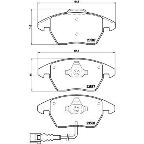 Sada brzdových platničiek kotúčovej brzdy BREMBO P 85 075X