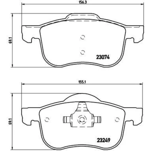 Sada brzdových platničiek kotúčovej brzdy BREMBO P 86 020