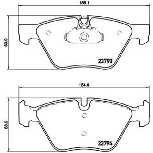 Sada brzdových platničiek kotúčovej brzdy BREMBO P 06 057X