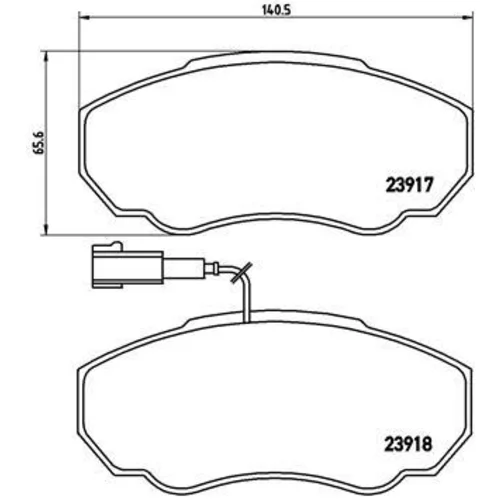 Sada brzdových platničiek kotúčovej brzdy BREMBO P 23 091