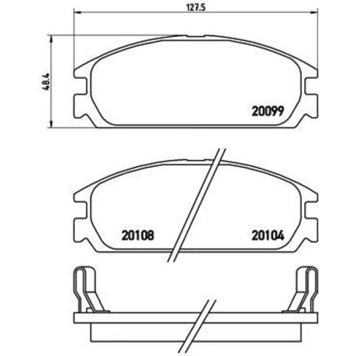 Sada brzdových platničiek kotúčovej brzdy BREMBO P 28 010