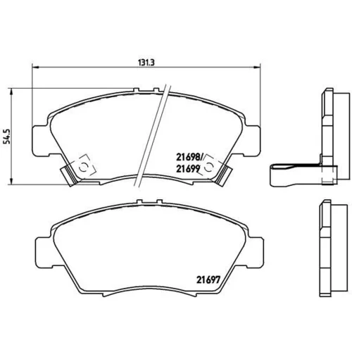 Sada brzdových platničiek kotúčovej brzdy BREMBO P 28 024