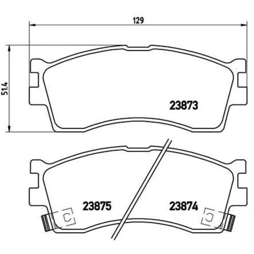 Sada brzdových platničiek kotúčovej brzdy BREMBO P 30 016