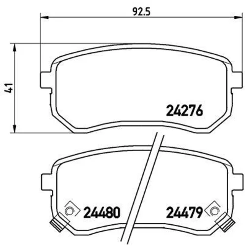 Sada brzdových platničiek kotúčovej brzdy BREMBO P 30 033