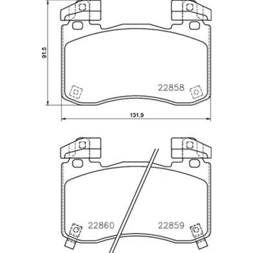 Sada brzdových platničiek kotúčovej brzdy BREMBO P 30 113