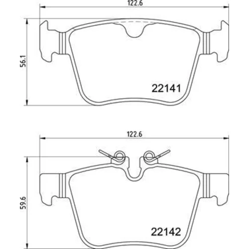 Sada brzdových platničiek kotúčovej brzdy BREMBO P 36 037