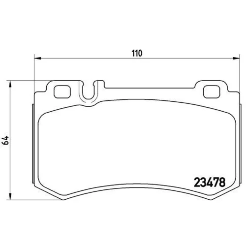 Sada brzdových platničiek kotúčovej brzdy BREMBO P 50 061