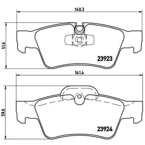 Sada brzdových platničiek kotúčovej brzdy BREMBO P 50 064