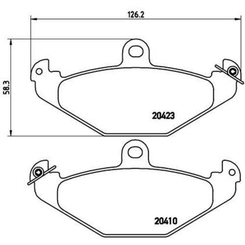 Sada brzdových platničiek kotúčovej brzdy BREMBO P 59 026