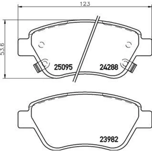 Sada brzdových platničiek kotúčovej brzdy BREMBO P 59 081