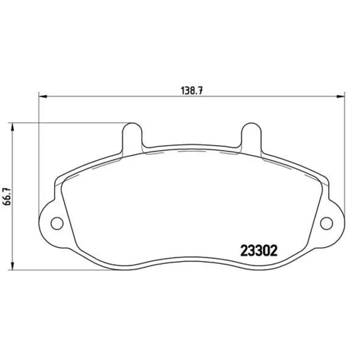 Sada brzdových platničiek kotúčovej brzdy BREMBO P 68 025