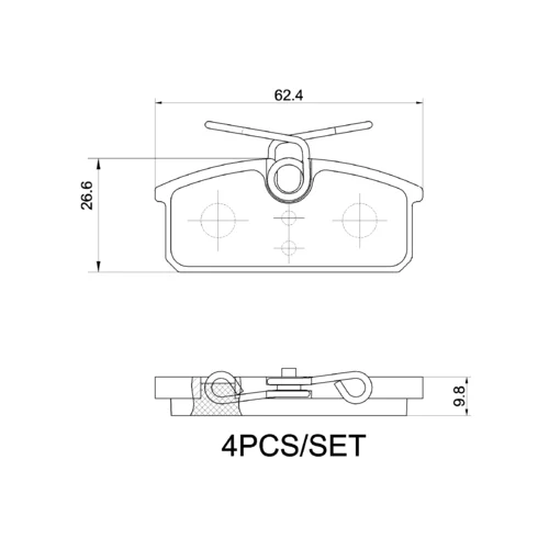 Sada brzdových platničiek kotúčovej brzdy BREMBO P 68 077