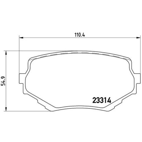 Sada brzdových platničiek kotúčovej brzdy BREMBO P 79 009