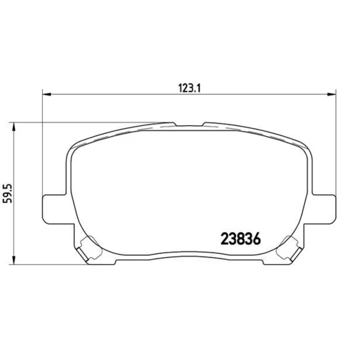 Sada brzdových platničiek kotúčovej brzdy BREMBO P 83 061