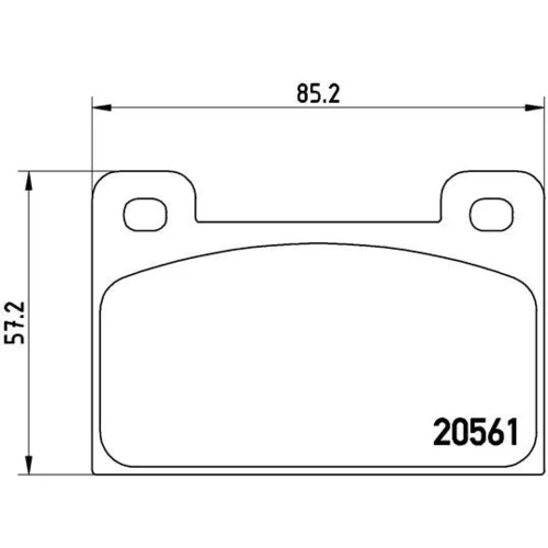 Sada brzdových platničiek kotúčovej brzdy BREMBO P 85 006