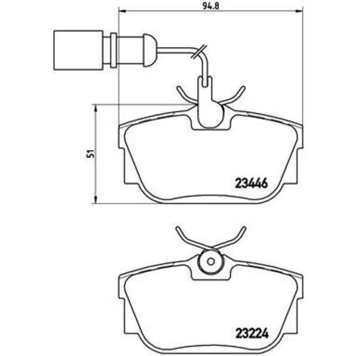 Sada brzdových platničiek kotúčovej brzdy BREMBO P 85 059