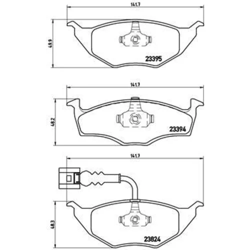 Sada brzdových platničiek kotúčovej brzdy BREMBO P 85 063