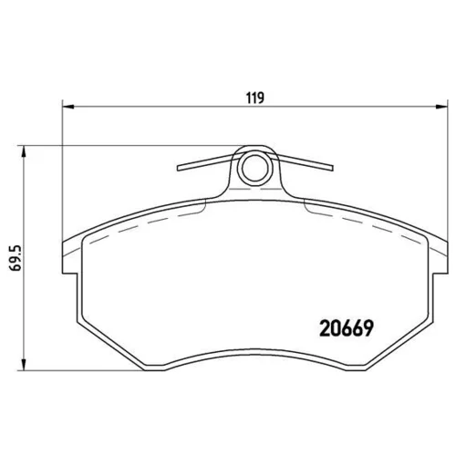 Sada brzdových platničiek kotúčovej brzdy BREMBO P 85 092