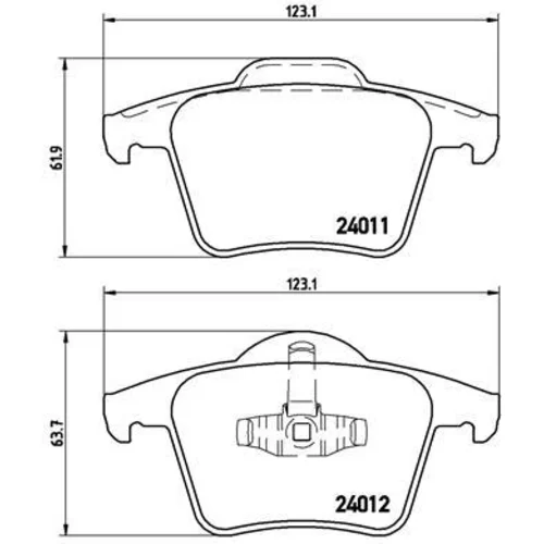 Sada brzdových platničiek kotúčovej brzdy BREMBO P 86 019