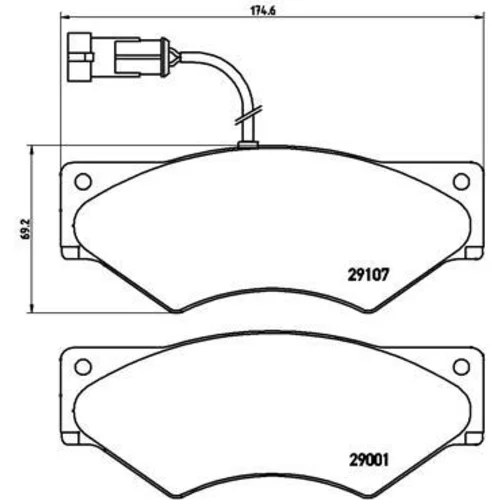 Sada brzdových platničiek kotúčovej brzdy BREMBO P A6 018