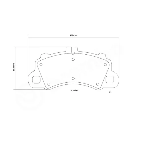 Sada vysoko výkonných brzdových obložení BREMBO 07.D435.63 - obr. 2