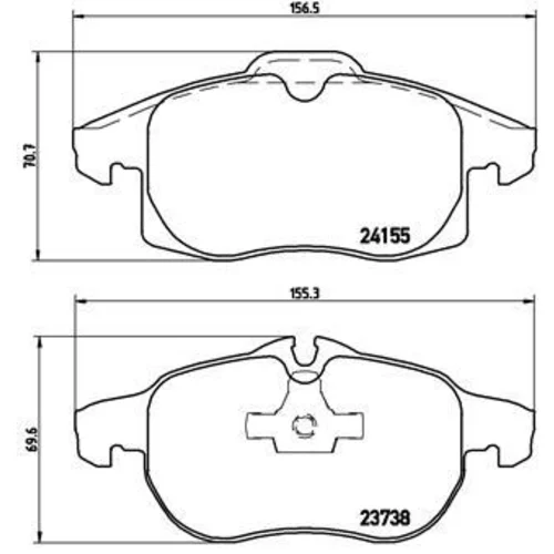 Sada brzdových platničiek kotúčovej brzdy BREMBO P 10 011