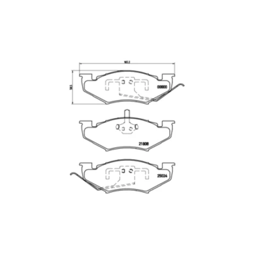 Sada brzdových platničiek kotúčovej brzdy BREMBO P 11 005