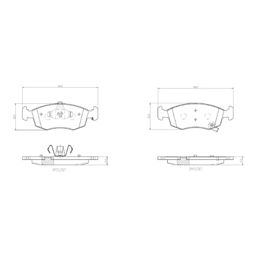 Sada brzdových platničiek kotúčovej brzdy BREMBO P 11 031