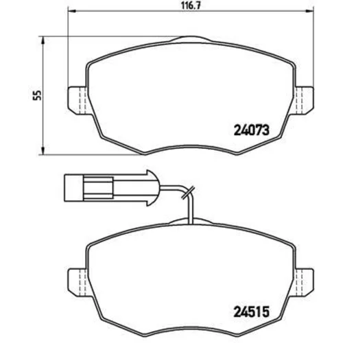 Sada brzdových platničiek kotúčovej brzdy BREMBO P 23 128