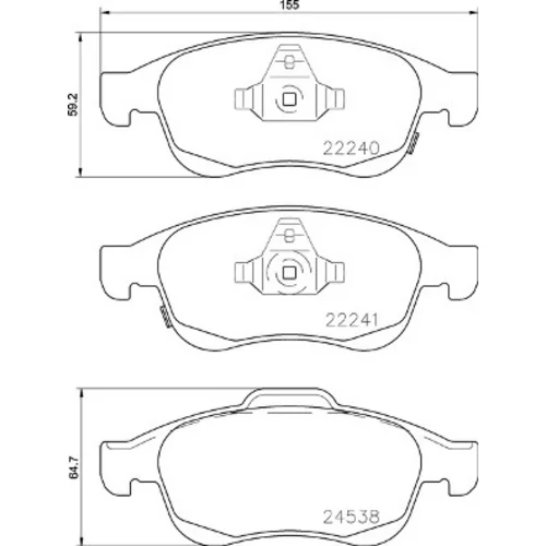 Sada brzdových platničiek kotúčovej brzdy BREMBO P 23 165X