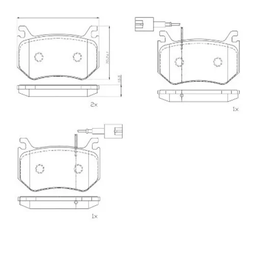 Sada brzdových platničiek kotúčovej brzdy BREMBO P 23 184