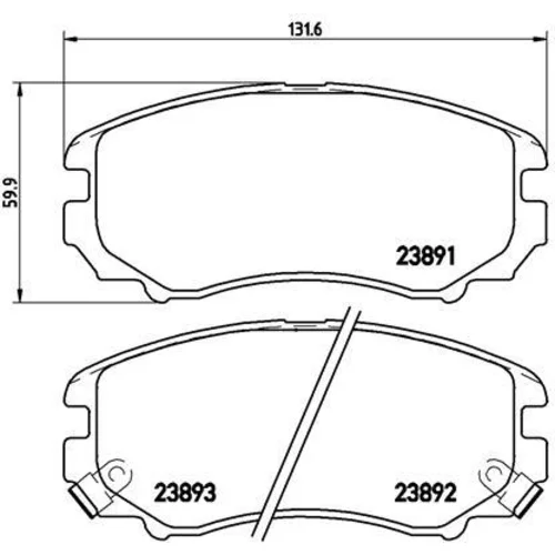 Sada brzdových platničiek kotúčovej brzdy BREMBO P 30 018