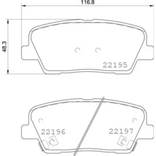 Sada brzdových platničiek kotúčovej brzdy BREMBO P 30 105