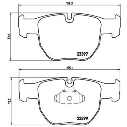 Sada brzdových platničiek kotúčovej brzdy BREMBO P 44 012