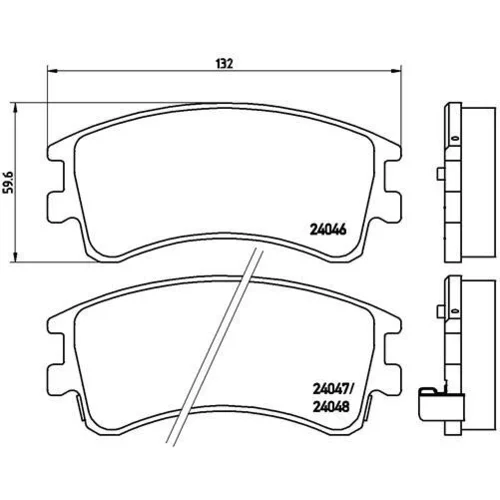 Sada brzdových platničiek kotúčovej brzdy BREMBO P 49 032