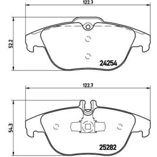 Sada brzdových platničiek kotúčovej brzdy BREMBO P 50 104