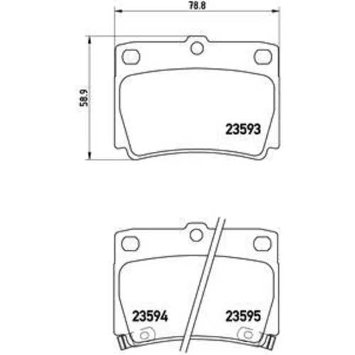 Sada brzdových platničiek kotúčovej brzdy BREMBO P 54 026