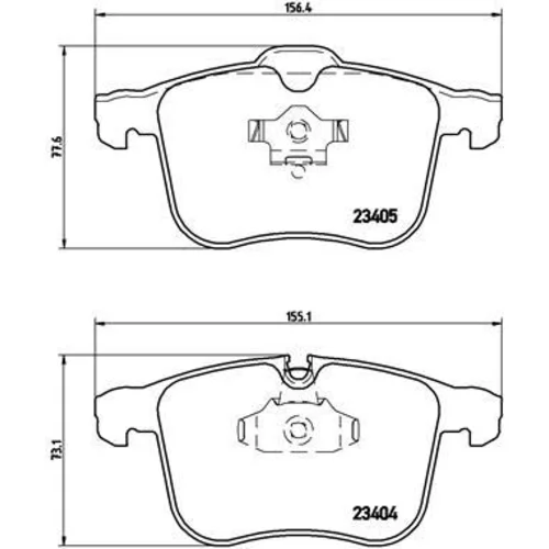 Sada brzdových platničiek kotúčovej brzdy BREMBO P 59 049