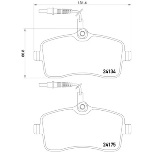 Sada brzdových platničiek kotúčovej brzdy BREMBO P 61 109