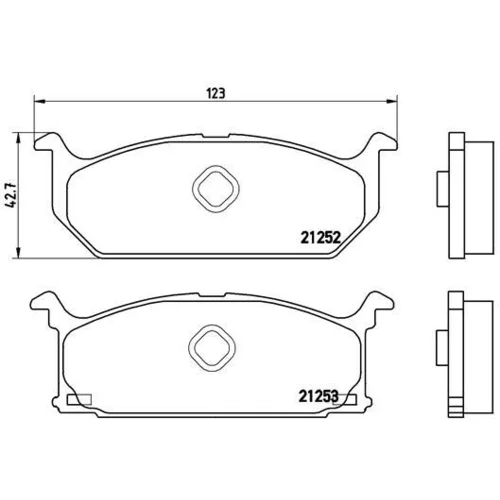 Sada brzdových platničiek kotúčovej brzdy BREMBO P 79 003