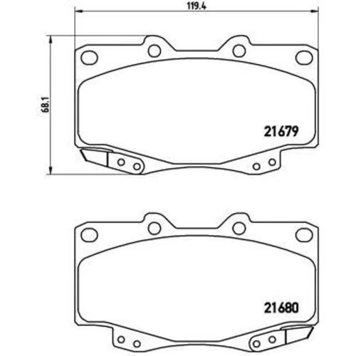 Sada brzdových platničiek kotúčovej brzdy BREMBO P 83 069